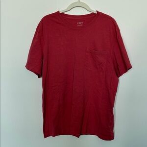 J. Crew Men’s Burgundy Pocket Short-Sleeve Tee